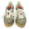 Used GUCCI sneakers Gajeel 725655 Adidas Collaboration 34 GG Supreme Canvas/leather beige green JP size around 8.7"