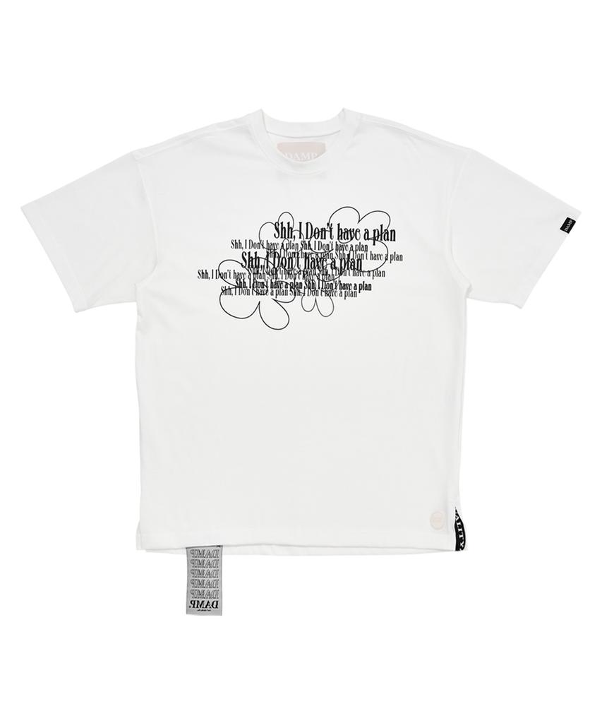 DAMP Flower Oversized Short Sleeve T-Shirt_White