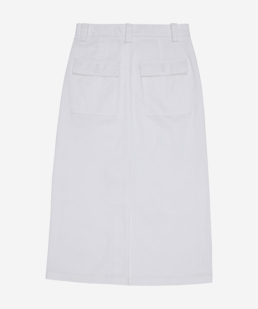Pildeoseu Back Pocket Long Skirt Ivory