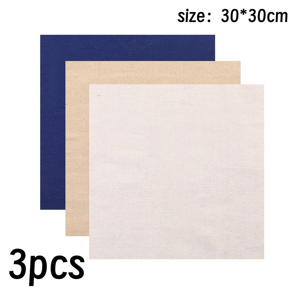 3/18 ks Sada vyšívacích rámečků Křížková výšivka Jednobarevná bavlněná lněná látka Řemeslná látka Bavlna 30*30cm DIY Startovací sada pro křížkovou výšivku