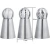 3 Stück/Set Edelstahl Gebäckbrenner Zuckerguss Düsenspitzen zum Verzieren von Cupcakes und Kuchen, zum Herstellen von Windbeuteln, Backküchenwerkzeuge
