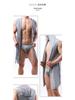 Men's Hooded Sleeveless Thin Silk Bathrobe, European Style, Six Colors Available, Does Not Include Underwear