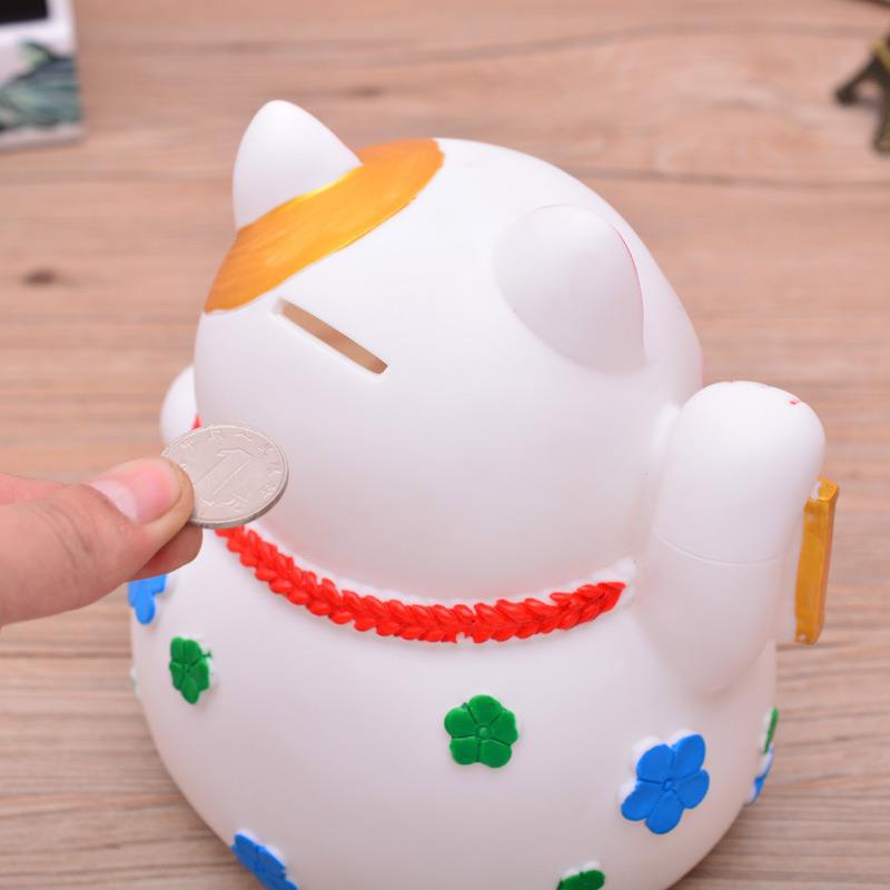 Large Maneki-neko Piggy Bank - Durable Coin Savings Jar for Adults and Kids