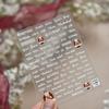 Cute Animals Bear Dog Cake Sweet Cherry Grid Bowknot Star Line Fruit Relief Self Adhesive Nail Art Stickers 5D Manicure Decals
