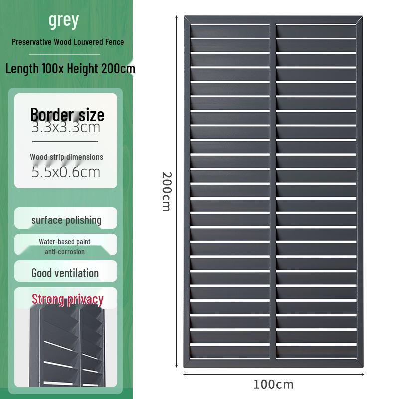 Outdoor Privacy Screen: Louvered Wood Fence for Gardens and Courtyards