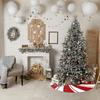 1PC Candy Christmas Tree Skirt Snowflake Christmas Decoration Skirt Christmas Holiday Short Plush New Year'S Party Double Swirl