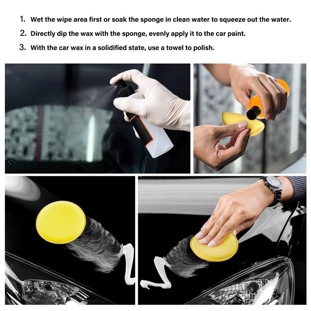 Psler Foam Car Applicator Pads Foam Applicator Pads Detailing Round 4" Polishing Sponge