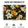 4pcs 2D FLAT Digital Print Placemats, Floral Lemon Combination Pattern Printed Placemats, To Make Your Dining Room More Beautiful, Perfect for Coffee