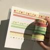 6 Rolls Kawaii Japanese Retro Cartoon Washi Tape Cute Apple Four-leaf Clover DIY Decorative Tape for Girls' Scrapbook & Journal