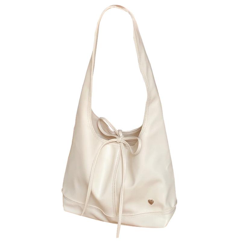 Koreanische Version von Nische Pendler Damen Tasche Vielseitige Freizeittasche Französische Schleife Große Kapazität Einzel-Schulter Achsel Tragetasche