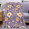 Paw Heart Lightweight Microfiber Soft Christmas Fleece Blanket Warm Cozy Throw for Bed Sofa Office Travel All Season