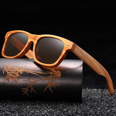 Drewniane Bambusowe Okulary Przeciwsłoneczne Męskie Damskie Klasyczne Modne UV400 Vintage Okulary Przeciwsłoneczne do Jazdy Czarne Okulary Wędkarskie Okulary UV400