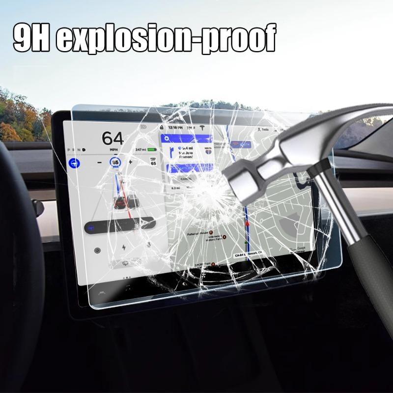 Bilnavigasjonsskjerm Flatfilm berøringsskjermbeskytter Senterkontrollskjerm Anti-ripefilm Passer til Tesla Model3/Y/S/X