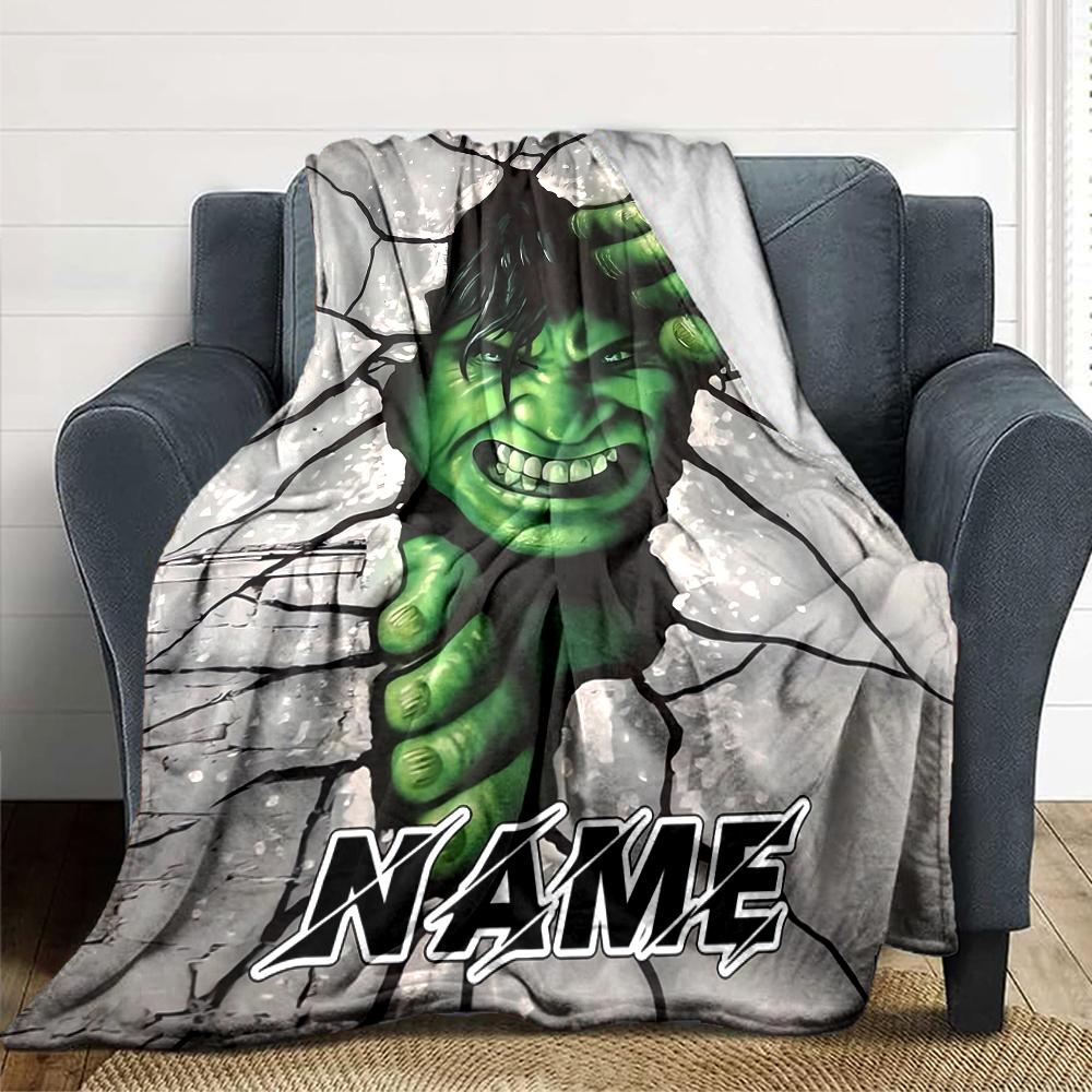 Custom Name Deadpool Movie Poster blanket for Couch & Bed, Plush Cozy Fuzzy Blanket Super Soft & Warm Blankets for Fall and Winter. 090819