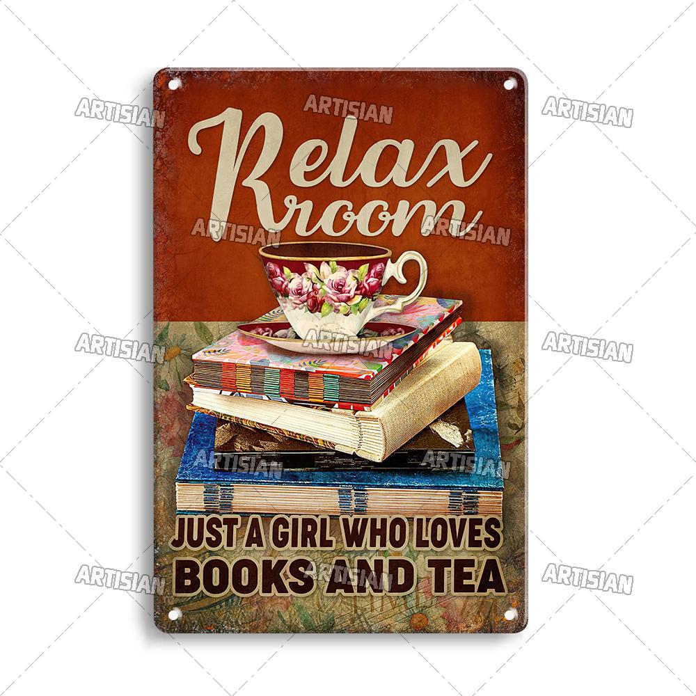 Artisian Coffee Metal Plaque Cute Animal Tin Sign Drinking Funny Decorative Plate Wall Decor Garage Bar Pub Club Hotel Cafe