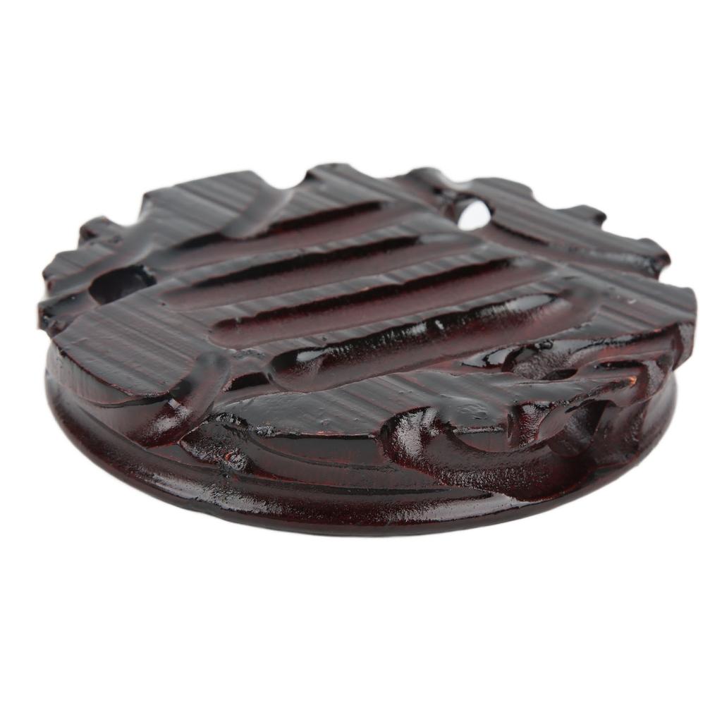 Round Wooden Base Multifunctional Retro Carving Elegant Wooden Display Stand for Home Decoration Gift