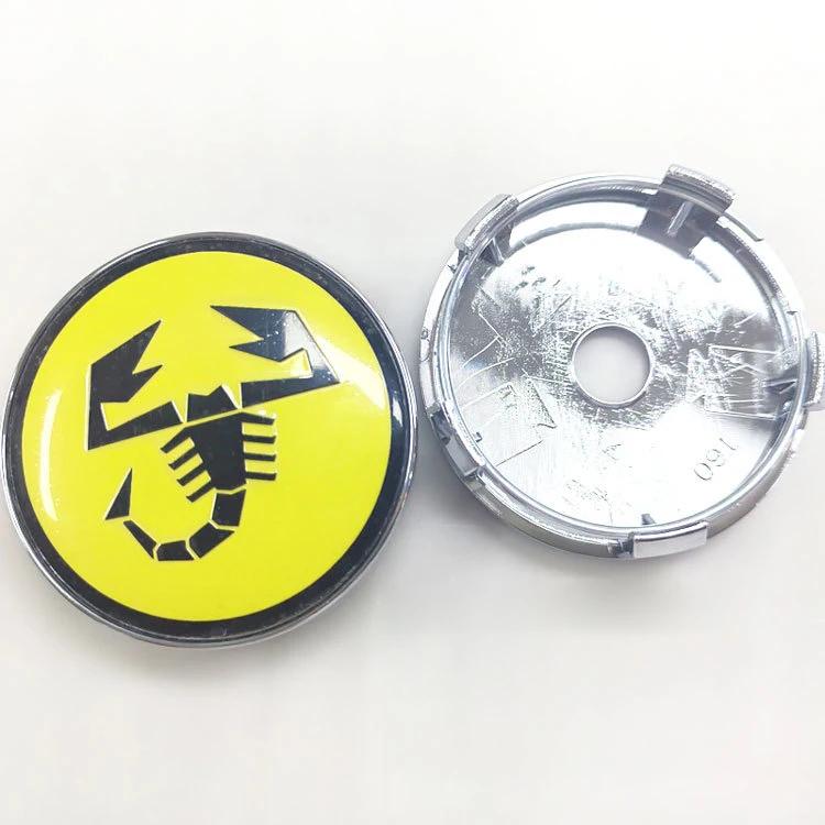 4PCS 60mm Car Wheel Hub Cover Emblem Sticker Accessory For Fiat Abarth 500 Tipo FR Panda Argo Freemont Viaggio Bravo Punto Doblo