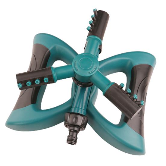 Lawn Sprinkler Leakproof 3 Arm Design 360-Degree Rotatable Irrigation System Universal Simple Installation Adjustable Water Sprinkler