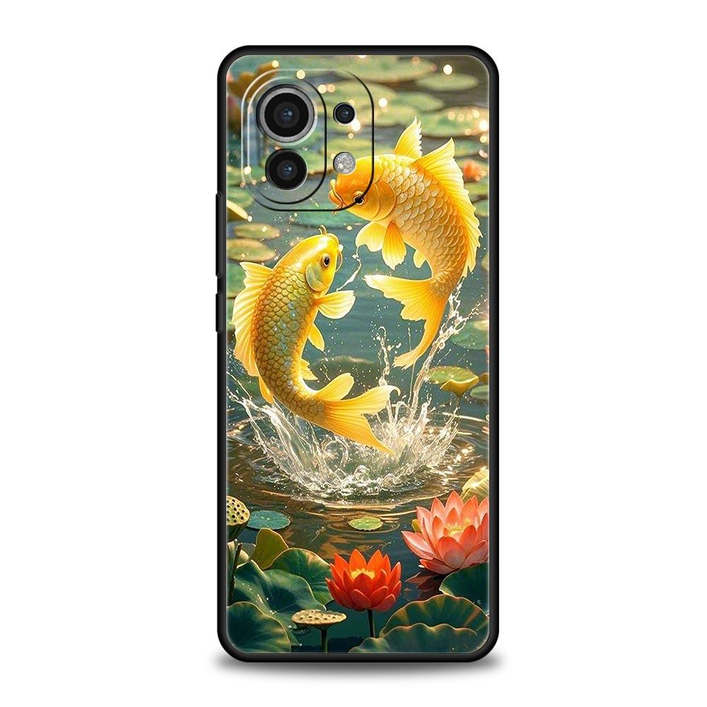 Goldfish Swimming Phone Case Cover for Xiaomi Mi 17 Pro Max 15 14 13 12 11 Ultra 15T 14T 13T 12T 11T Pro Lite Soft TPU Shell Bag