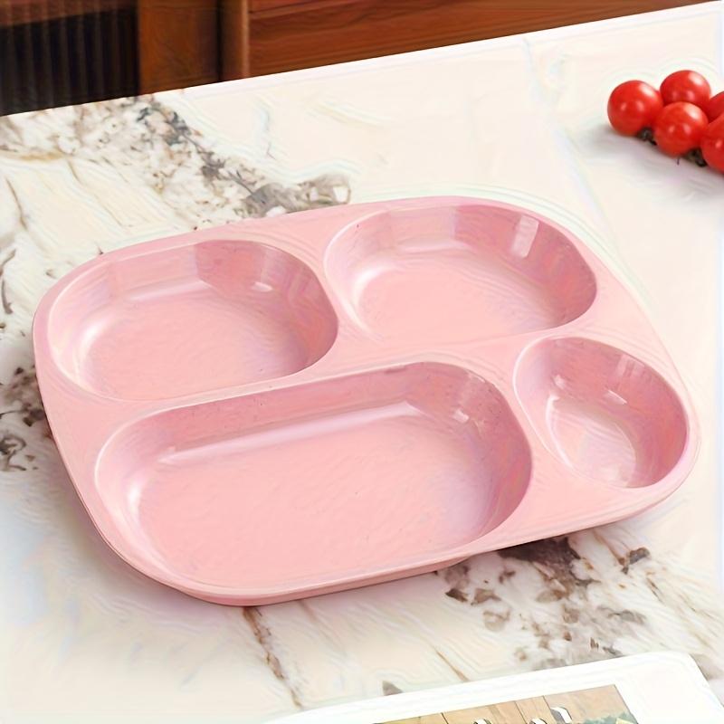 1PC Drop- Divided Plates, Microwave & Dishwasher Safe, Lightweight Plastic Picnic Plates Made of Healthy Materials