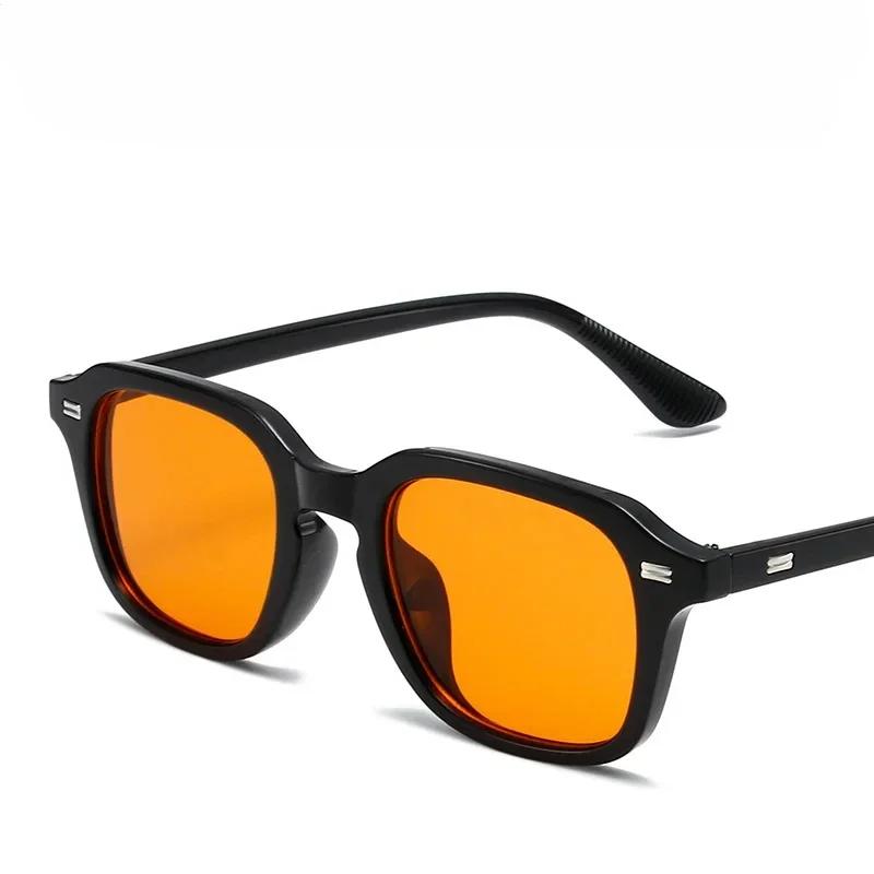 Fashion Retro Square Frame Blue Light Blocking Glasses Office Work Glasses UV Protection Anti-Reflective Computer Sunglasses