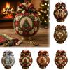 Handgemachtes Bastelset Gesteppter Stoff Weihnachtsbaumschmuck Kugel DIY-Set, Patchwork-Materialpaket Einfaches Nähprojekt für Anfänger, Baumbehang