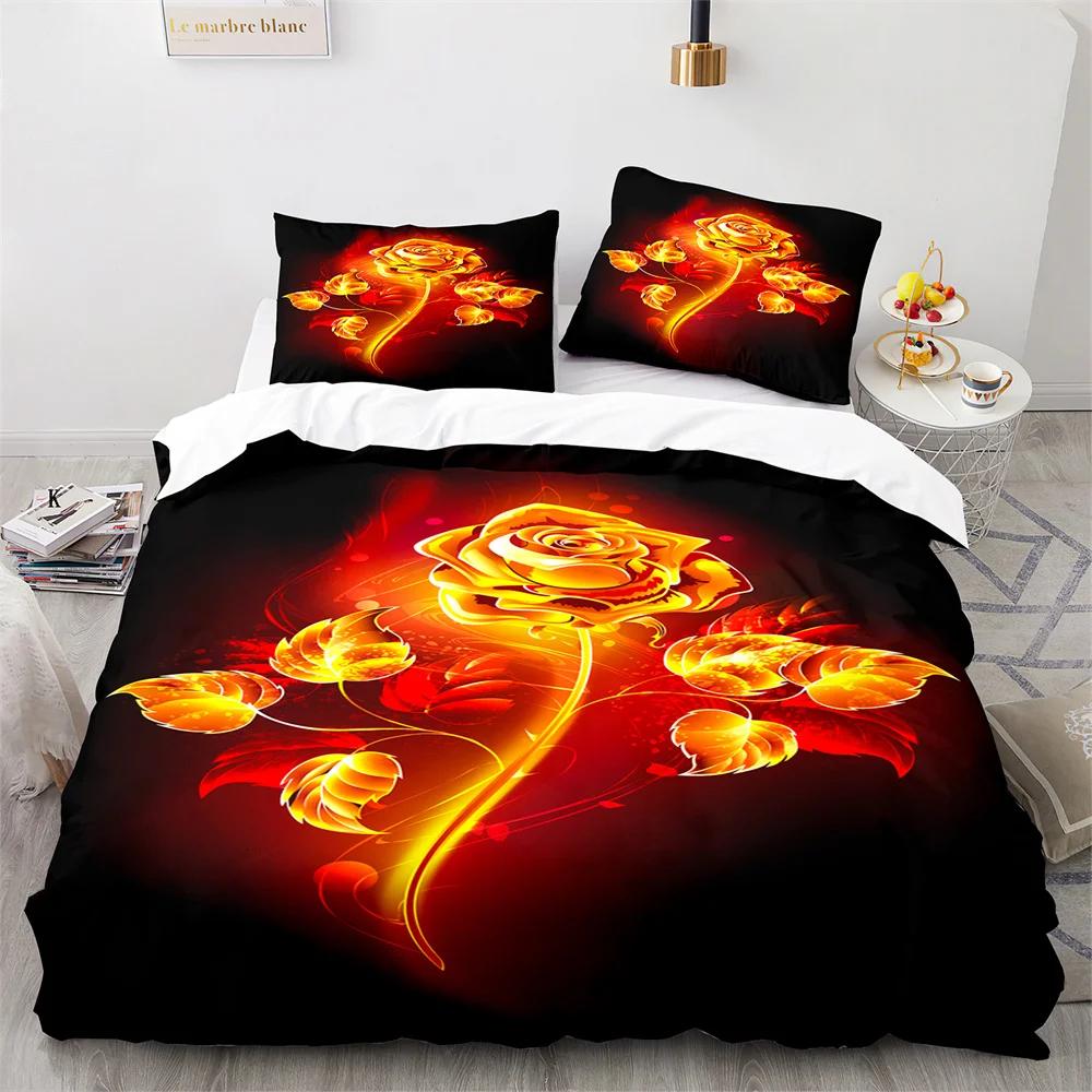 Valentine'S Day King Queen Duvet Cover Angel Cupid Bedding Set For Teens Adults Romantic Couple 2/3 Pcs Polyester Quilt Cover