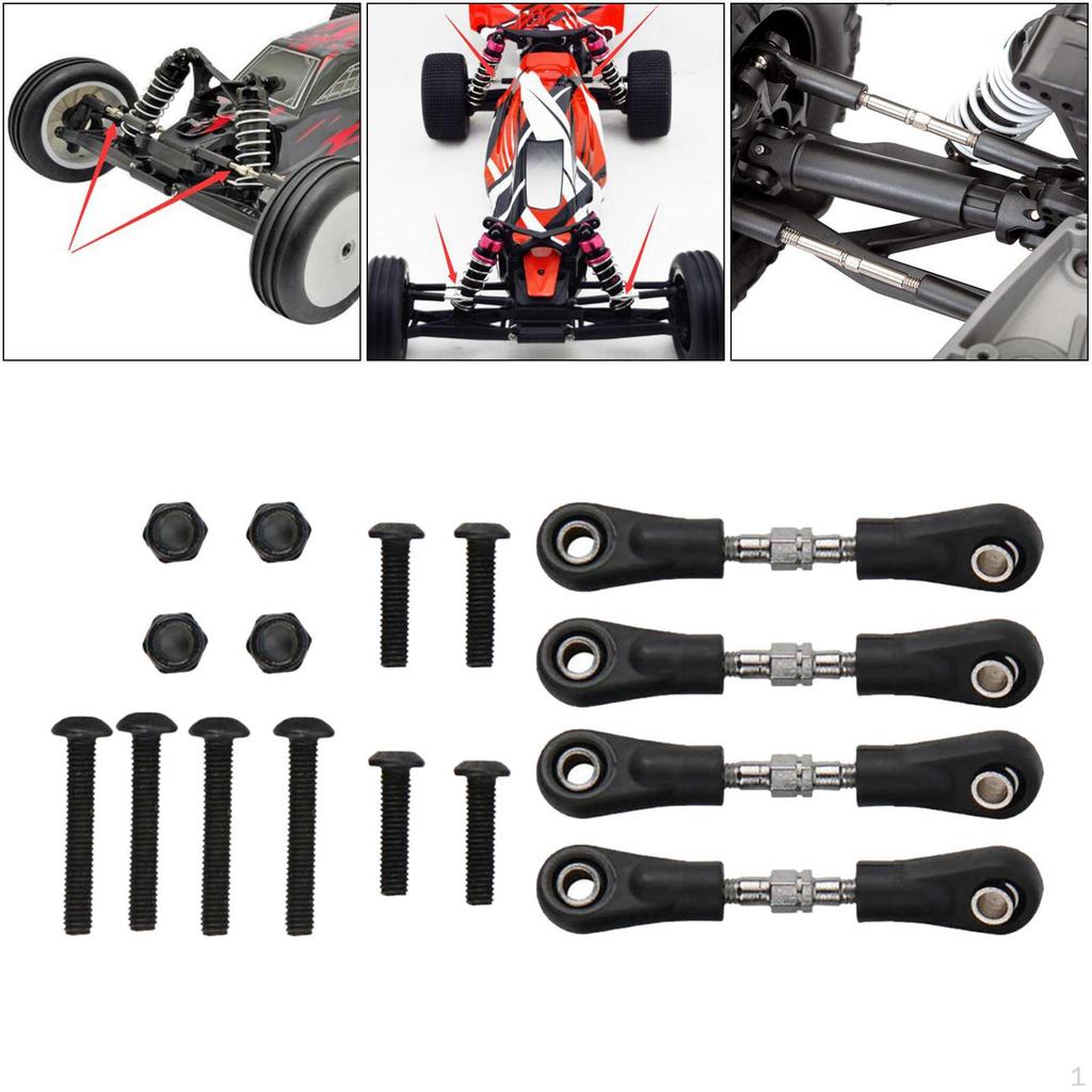 4 Pcs Upgraded Metal RC Car Adjustable Handlebar Levers for HSP HPI Vehicles Spare Parts with Screw