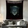 Hellraiser Wall Tapestry Aesthetic Wall Hanging Printed Fabric Blanket Decorative Tapestries for Bedroom Living Room Home Decor