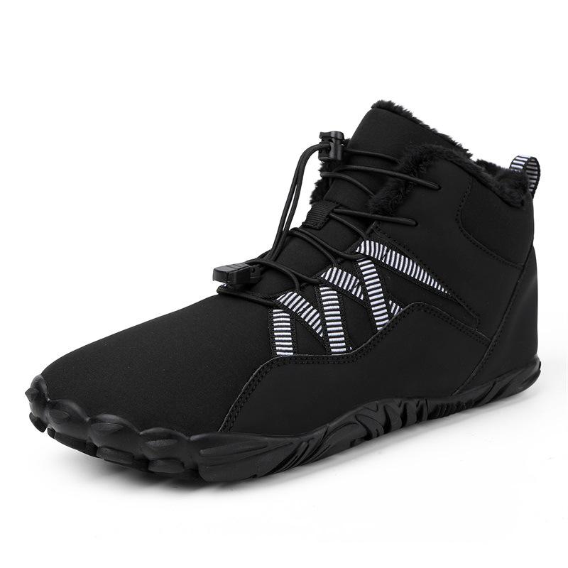 Men's Winter Non-slip Lace-up Cotton Snow Boots, Mid-top Sport Style, Couple's Edition.