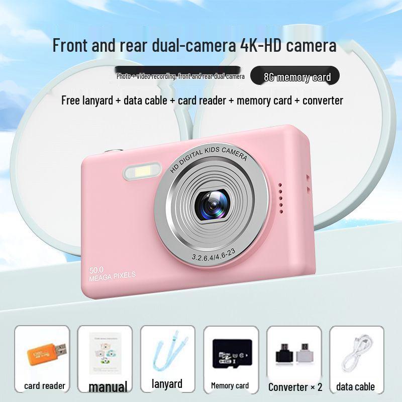 CCD Digital Camera for Students - High-Definition, Retro, Compact for Travel and Campus Use