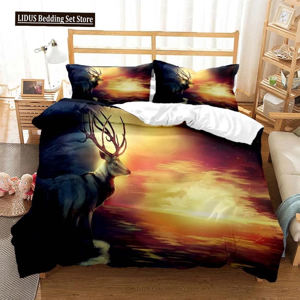 Elk God Of Luck Soft And Comfortable Customizable Comforter Bedding Sets Bedding Set Luxury Quilt Cover Personalized Bedding