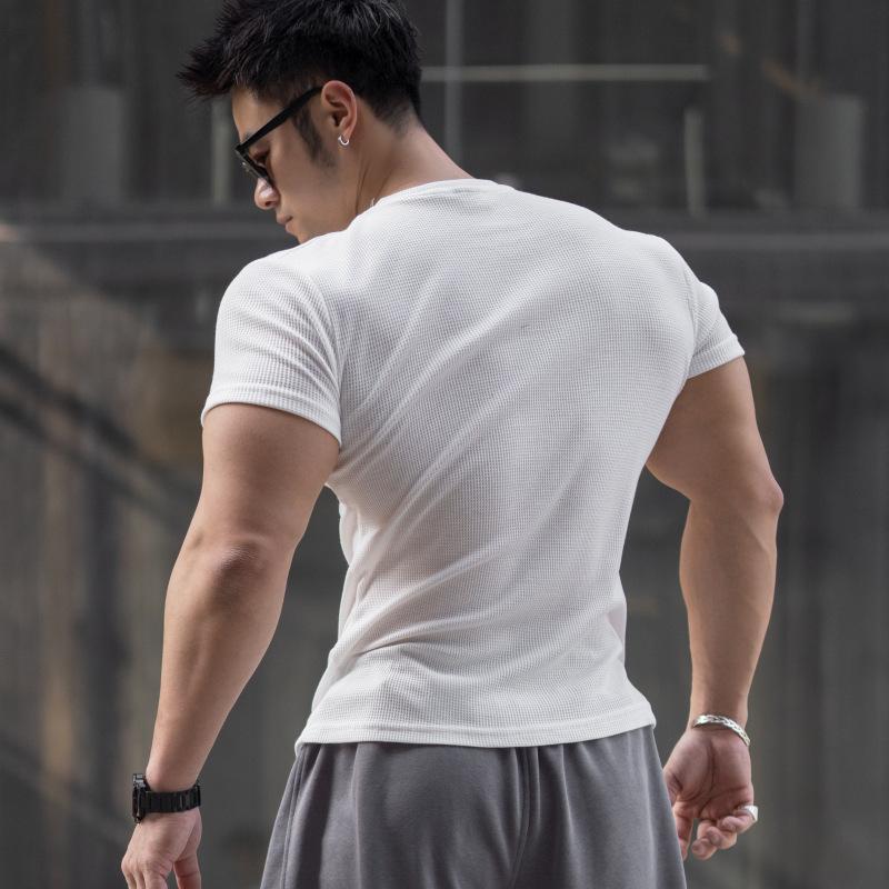 New Men'S Polo Shirt Made Of Pure Cotton With Dropped Shoulders High-Quality Loose Fit For Fitness Versatile For Daily Exercise Short Sleeved Casual