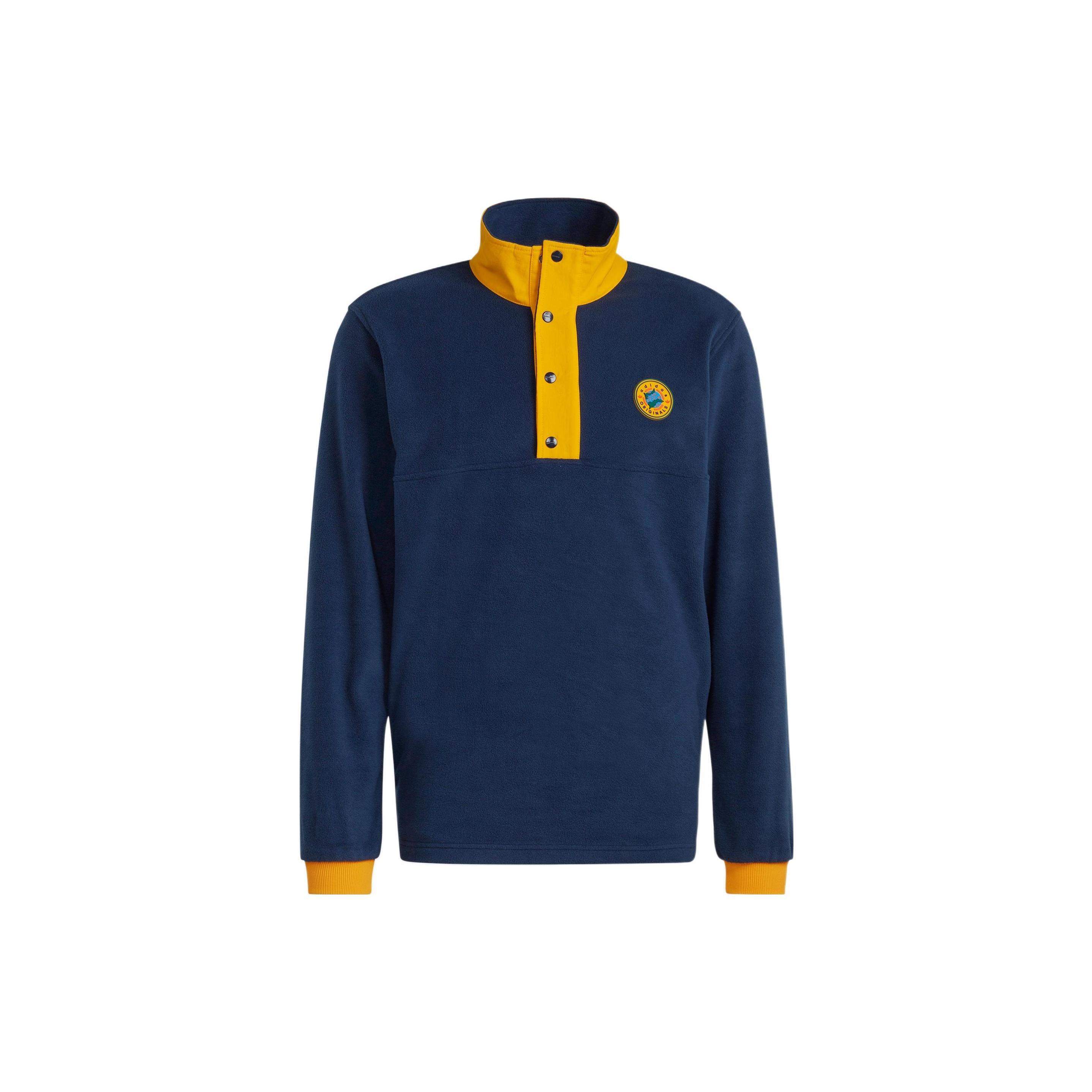 adidas originals Wh Snap Fleece Navy Blue Yellow Men s II8482 XXXL