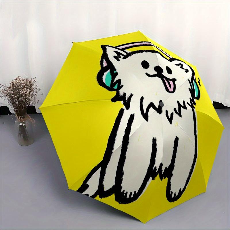 1pc Cute CatAutomatic Open/close, All-Season Portable Folding Umbrella for Friends, Travel, Everyday, Events, Durable Frame yy250806110