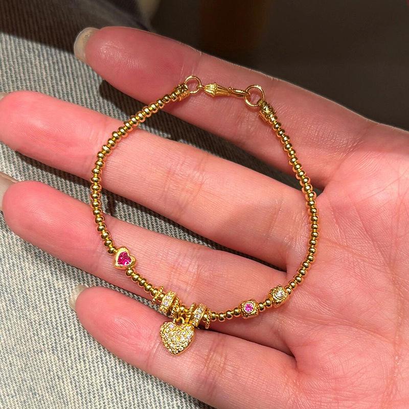 Hot Selling Love Abacus Beads Bracelet Love Pink Diamond Light Luxury Niche Exquisite Style Bracelet