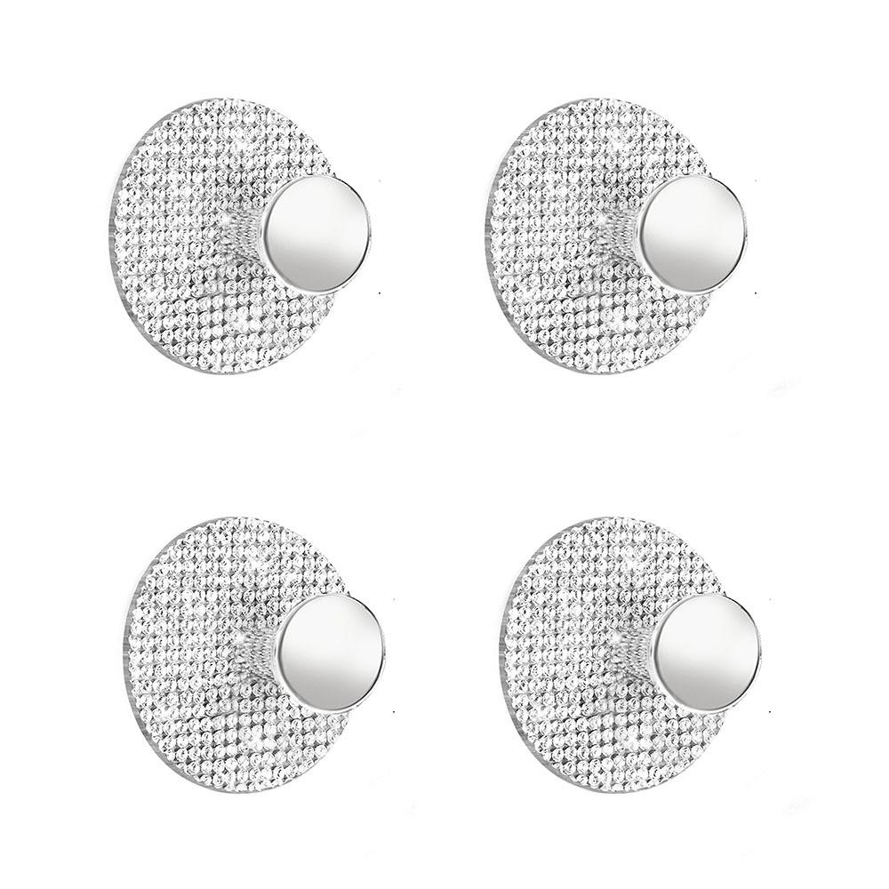 4pcs Punch Free Wall Hook Strong Adhesive Square /Round Bathroom Door Hook Single Hook Wall Mounted Towel Hanger Hook Clothe Bag