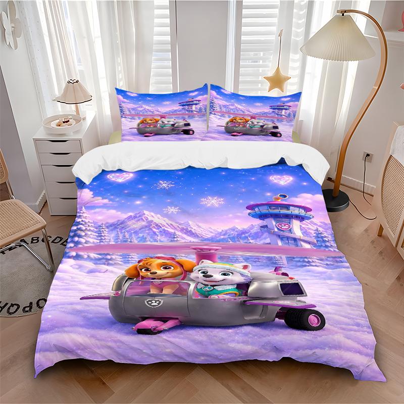 3Pcs Winter Rescue Adventure Bedding Set Quilt Cover Pillowcase Home Christmas Halloween Gift 1 Duvet Cover 2 Pillowcase S1431