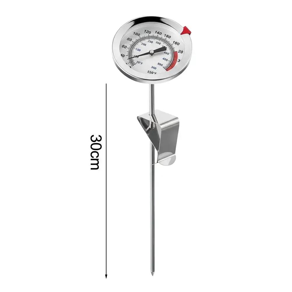 Kitchen Oil Temperature Gauge Probe Lengths 23cm,30cm,40cm High-temperature Oil Thermometer With Stand For Cooking And Grilling