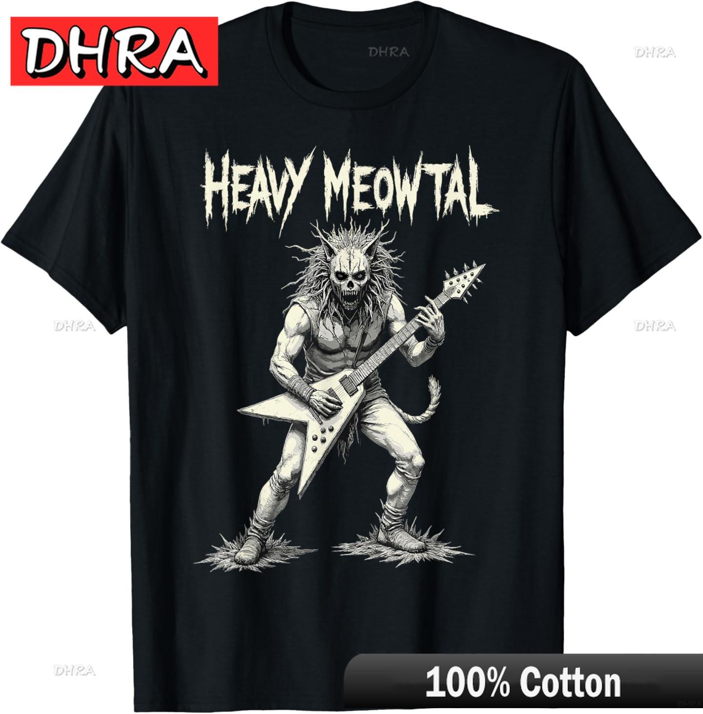 

Heavy Meowtal Cat Guitar Player Extreme Music Metal Rock Fan TShirt Minimalist Cute Clothing Tshirts for Couples TShirt Girls 4XL