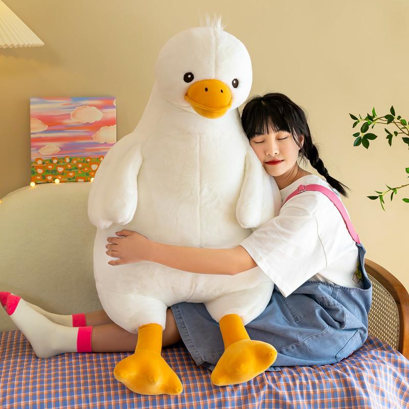 Adorable Plush Goose Toy Cartoon Girl Sleep Companion Birthday Gift  Kids Doll