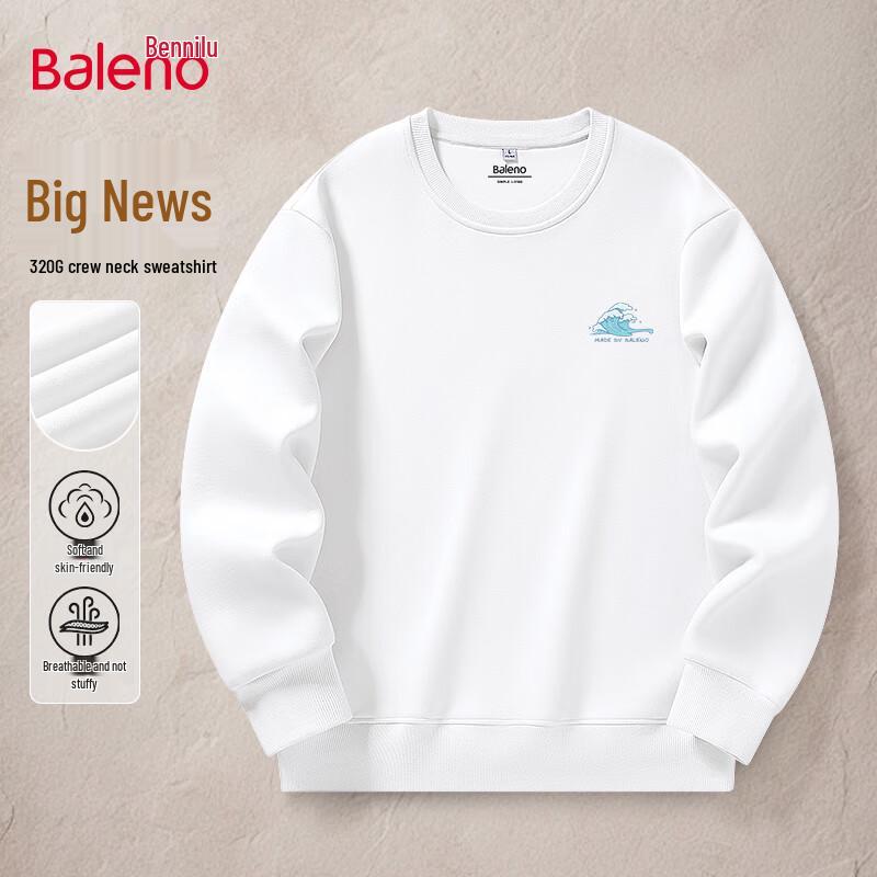 Baleno Men's JPB Wave Print Loose Fit Round Neck Sweatshirt