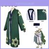 One Piece Roronoa Zoro Cosplay Kostüm Hochwertiger Kimono Robe Vollanzug für Halloween und Themenpartys