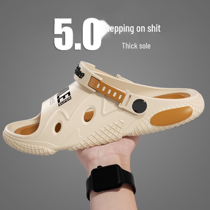 Superdicke Sohle Herren Rutschfeste Sommer Hausschuhe - Dual-Use Trendige Outdoor-Sport- & Strand-Sandalen
