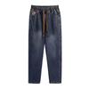 Plus Size Women's High Waist Slimming Denim Pants - Casual Loose Fit