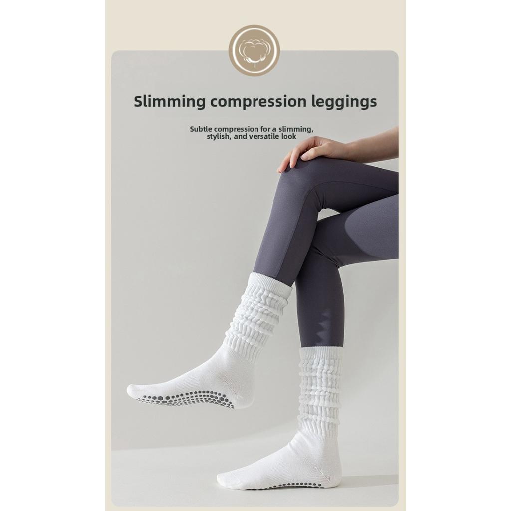 5-1 Perechi de Șosete Profesionale Anti-Alunecare pentru Yoga cu Ciorapi Extinși și Îngroșați Absorbți de Transpirație pentru Fitness, Pilates și Activități în Aer Liber