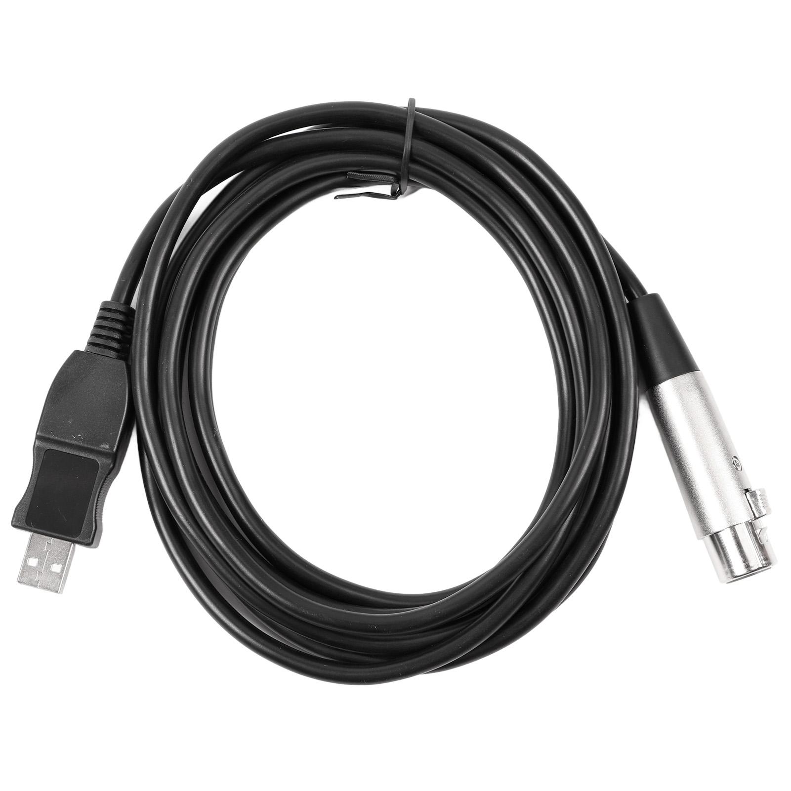 

USB-XLR микрофонный кабель профессиональный стабильный выход сигнала записываемый USB-XLR микрофонный конвертер 3 Meter / 9.8ft