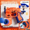 2-in-1 Soft Bullet Toy Gun Dual Foam Dart & Ball plastic Launcher Parent-child & friends Interactive Game Safe Gift for kids