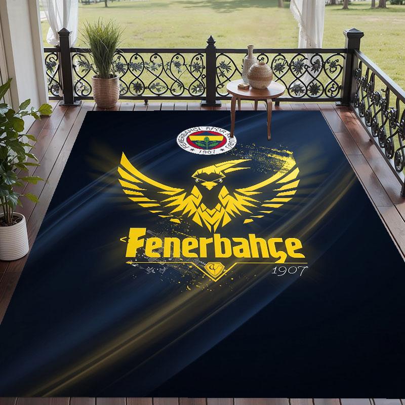 Soft Floor Carpet Fenerbahçe FC Pattern Area Rug Decorative Mat For Home Room Decoration