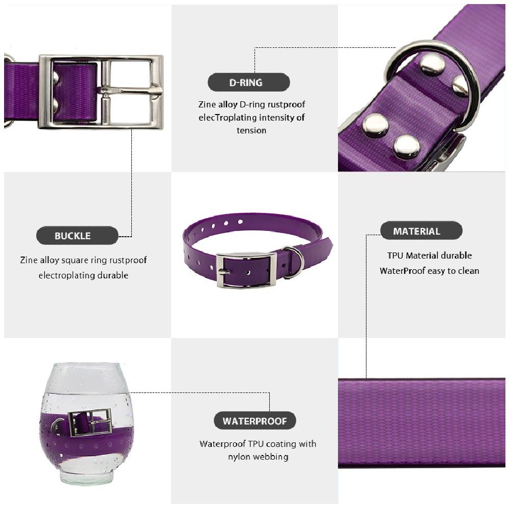 Hoge Kwaliteit Grote Hondenhalsband Verstelbare TPU Duurzaam Waterdichte Huisdier Hondenhalsband ontworpen voor Puppy Riem Effen Kleur Hond Accessoires